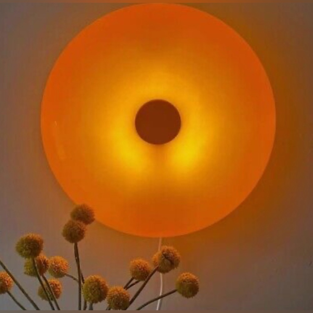 NIB IKEA VARMBLIXT Orange Donut Table Wall Lamp by Sabine Marcelis